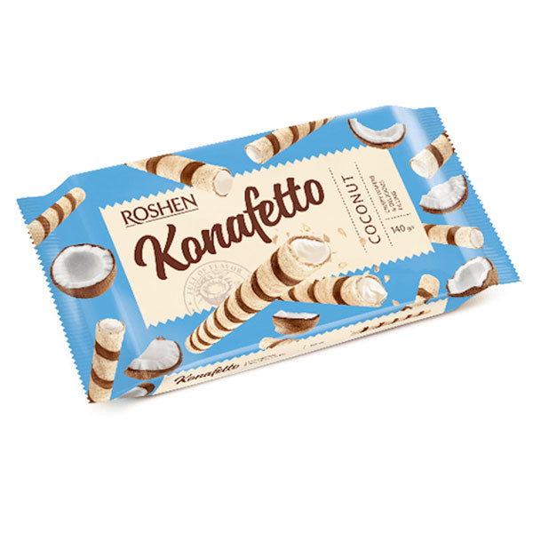Wafers Roll Konafetto with Coconut – 4.94 oz (140gr)